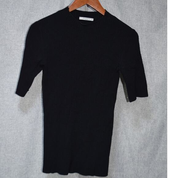 MM.LaFleur Tops - MM.LaFleur Black Textured Short Sleeve Knit Top Size XS